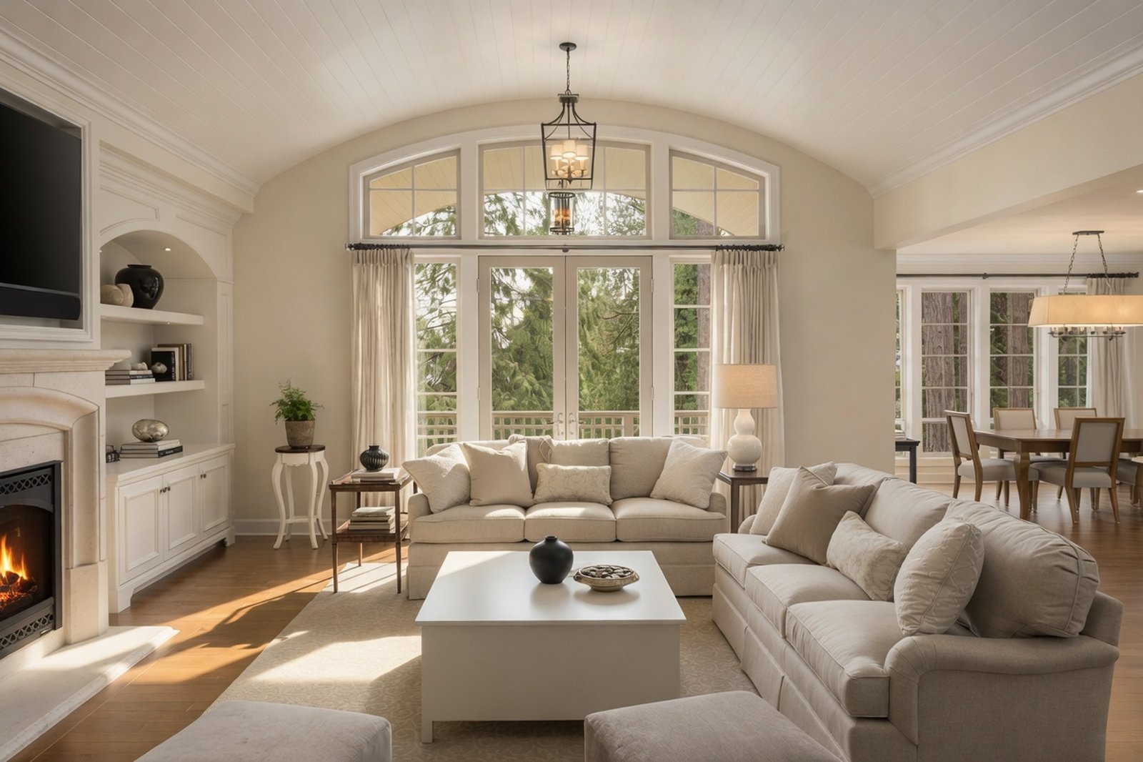 Professionally furnished living room managed by Rocking Diamond Properties