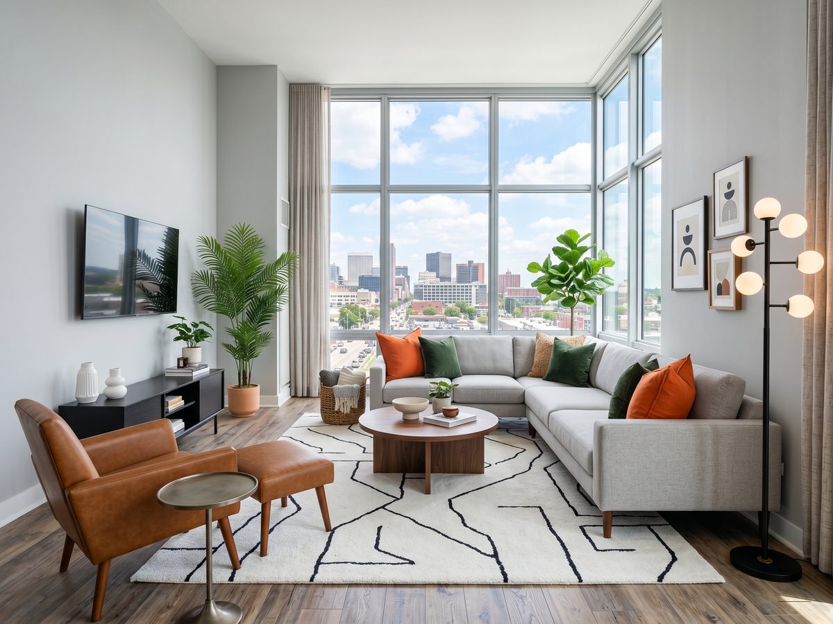 Dallas luxury Airbnb living room - Professional STR cohost services in North Texas